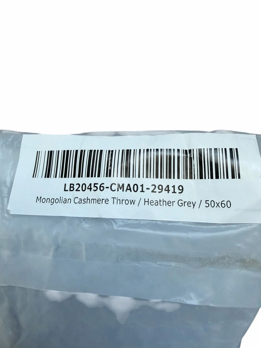 NIP Quince 100% Mongolian Cashmere Throw Blanket Heather Gray 50x60
